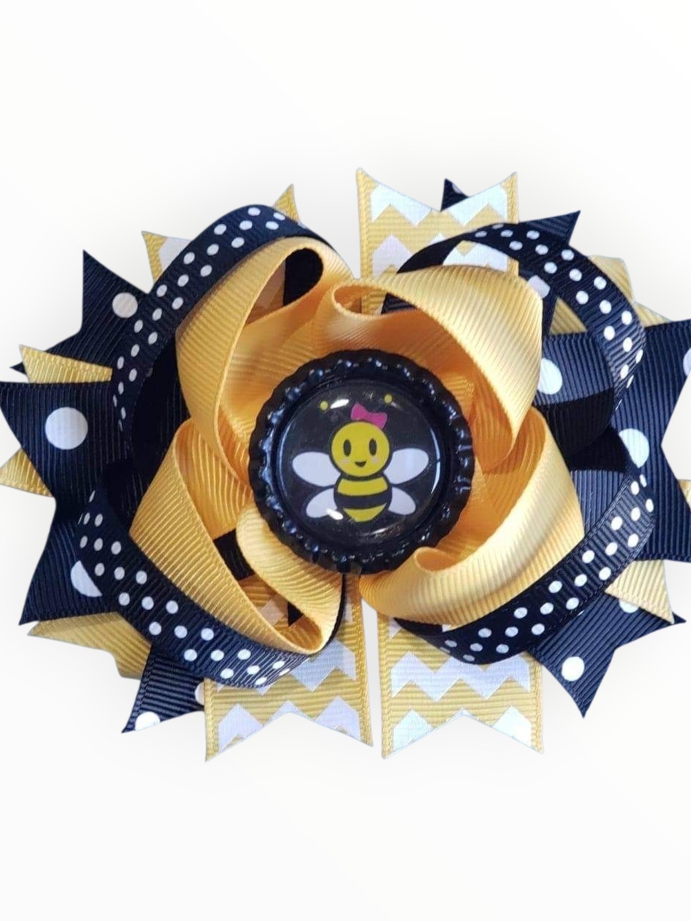 Bee Ribbon Hairbow